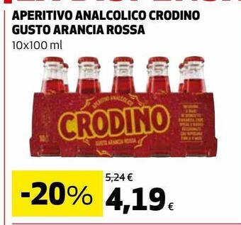 Ipercoop Aperitivo analcolico crodino gusto arancia rossa offerta