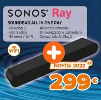 Sonos Ray Soundbar All in one ray