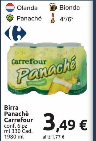 Carrefour Market Birra panachè carrefour offerta