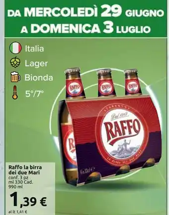 Carrefour Market Raffo la birra dei due mari offerta
