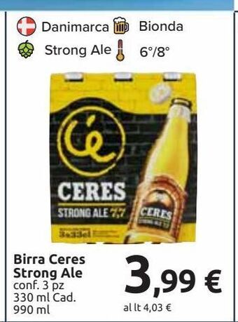 Carrefour Market Birra ceres strong ale offerta