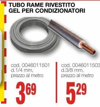 Tubo rame rivestito gel per condizionatori