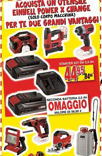 Mondo Brico Starter kit da 2,5ah einhell offerta