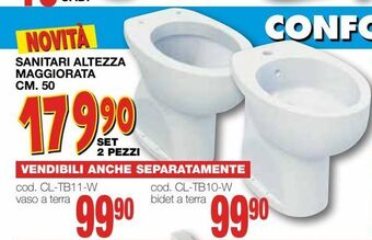 Sanitari altezza maggiorata