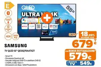 Expert Samsung Tv Qled 55" QE55Q70AATXZT offerta