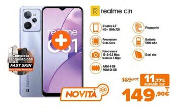 Expert Realme C31 offerta