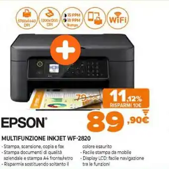 Epson Multifunzione Inkjet WF-2820