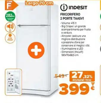 Expert Indesit Frigorifero 2 porte TAA5V1 offerta