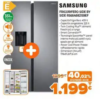 Expert Samsung Frigorifero side by side RS68A8821S9EF offerta