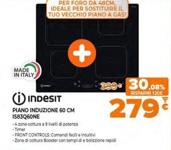 Indesit Piano Induzione 60 cm IS83Q60NE