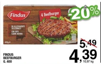 Sigma Findus Beefburger g. 400 offerta