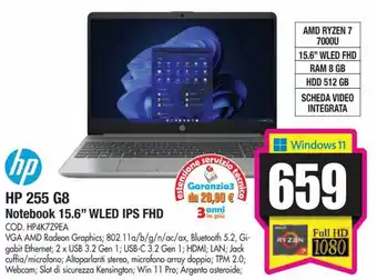 Wellcome HP 255 G8 Notebook 15.6" WLED IPS FHD offerta