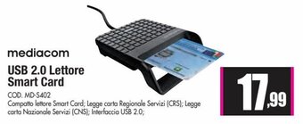 Wellcome Mediacom USB 2.0 Lettore Smart Card offerta