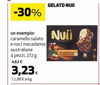 Coop Gelato nuii - es. caramelli salato e noci macadamia australiane 4 pezzi 272g offerta