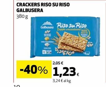 Coop Crackers riso su riso galbusera 380g offerta
