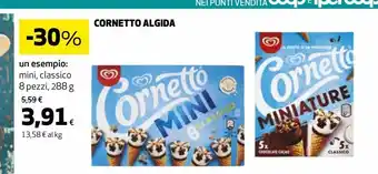 Coop Cornetto algida - es mini, classico 8 pezzi 288g offerta
