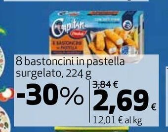 8 bastoncini in pastella surgelato 224g