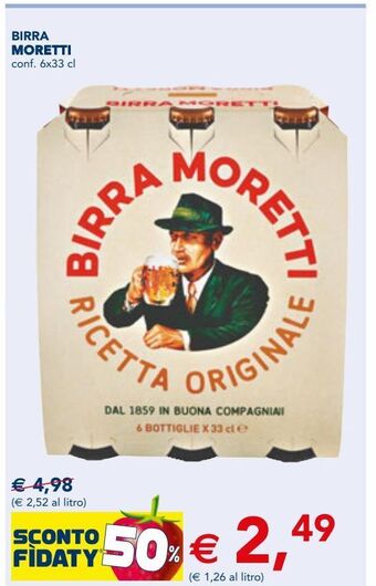 Esselunga Birra moretti conf. 6x33 cl offerta