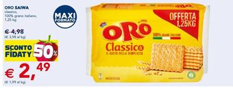 Esselunga Oro saiwa classico, 100% grano italiano, 1,25 kg offerta