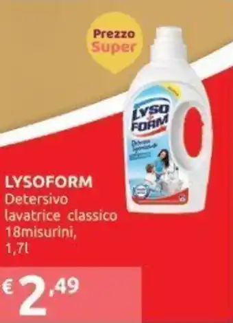 Ipersoap Lysoform Detersivo lavatrice classico 18 misurini, 1,7 l offerta