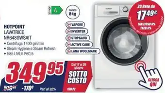 Trony Hotpoint Lavatrice NR648WSAIT offerta
