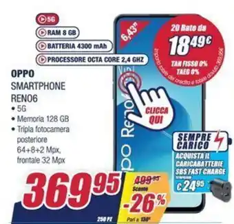Trony Oppo smartphone Reno6 offerta