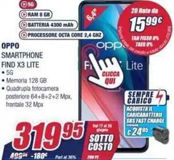 Trony Oppo smartphone find X3 Lite offerta
