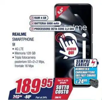 Trony Realme 9i smartphone offerta