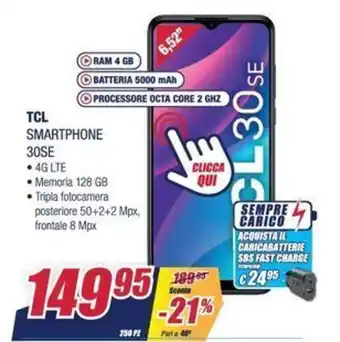 Trony TCL 30SE smartphone offerta
