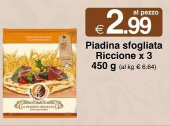 Sì con te Piadina sfogliata Riccione x 3 450 g offerta