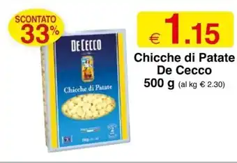 Sì con te De Cecco Chicche di Patate 500 g offerta
