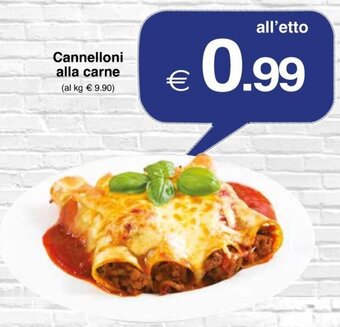 Sì con te Cannelloni alla carne offerta