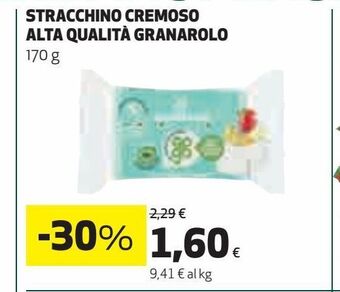 Coop Stracchino cremoso alta qualità granarolo 170g offerta