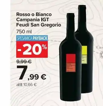 Carrefour Market Rosso o bianco campania igt faudi san gregorio offerta
