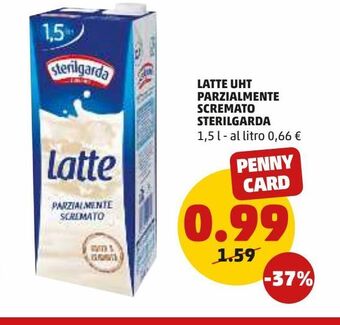 Latte parzialmente scremato sterilgarda 1.5 l