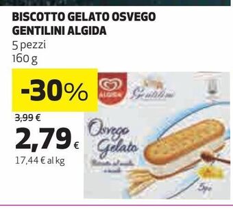 Coop Bioscotto gelato osvego gentilini algida 5 pezzi 160g offerta