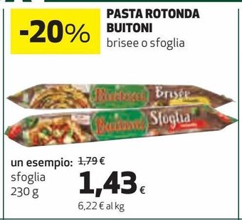 Pasta rotonda buitoni brisee o sfoglia - es sfoglia 230g