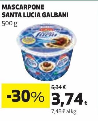 Coop Mascarpone santa lucia galbani 500g offerta