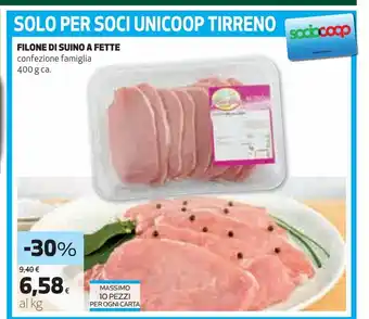 Coop Filone di suino a fette 400g offerta