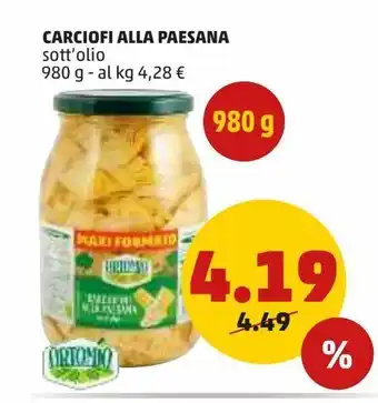 PENNY Carciofi alla paesana offerta