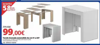 Brico Io Tavolo granada estensibile da cm 51 a 237 offerta