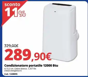 Brico Io Condizionatore portatile 12000 btu offerta