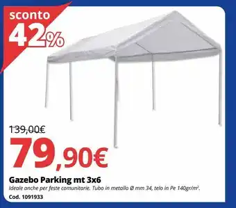 Brico Io Gazebo parking mt 3x6 offerta
