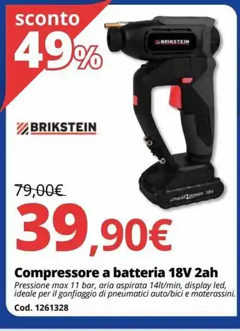 Compressore a batteria 18v 2ah