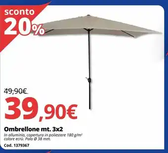 Brico Io Ombrellone mt. 3x2 offerta