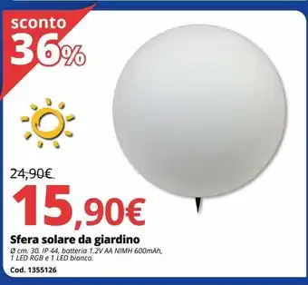 Sfera solare da giardino
