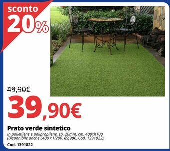 Brico Io Prato verde sintetico offerta