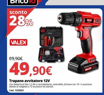 Brico Io Trapano avvitatore 12v offerta