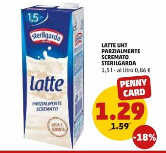 PENNY Latte uht parzialmente scremato sterilgarda offerta