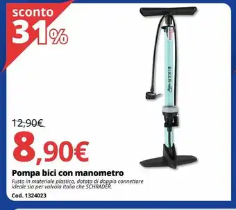 Pompa bici con manometro